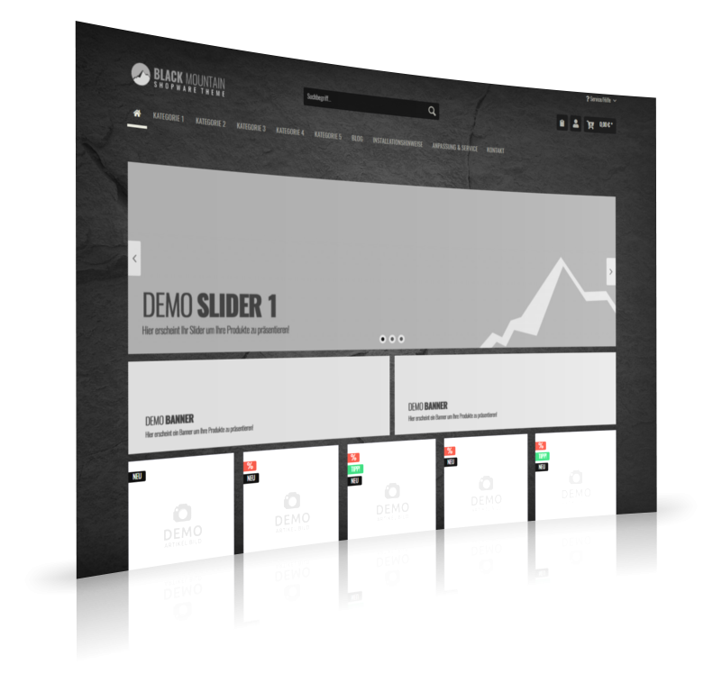 Shopware Theme BlackMountain (Uhren, Schmuck, Fotografie )