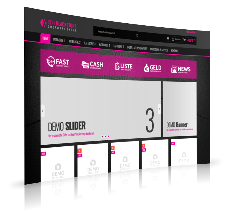 Shopware Theme Sexy Blackstore Erotik - schwarz lila