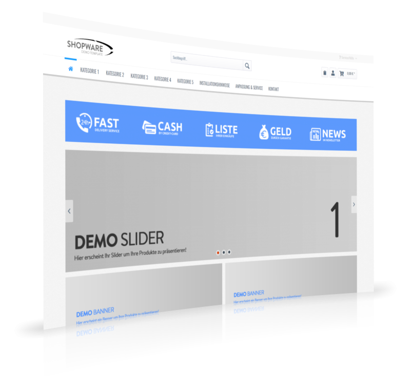 Shopware Theme BlueLine (Technik - blau-grau)
