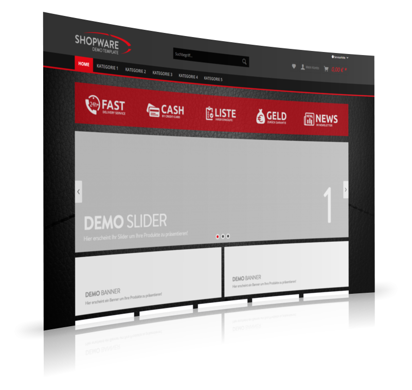 Shopware Template Redblack (Auto, Motorrad, Modellbau - schwarz rot)