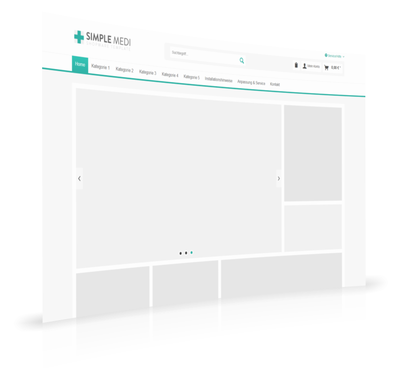 Theme Simple Medi (Medizin, Technik EDV türkis grau)